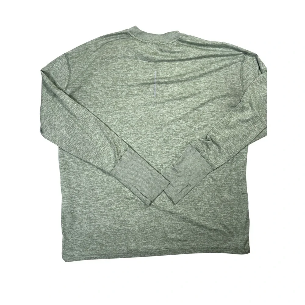 Nike Running Dri-FIT Shirt Women's XL Sage Green Thumbhole Sleeve Activewear
